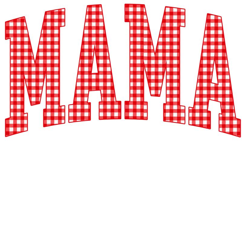 Customize MAMA Gingham Christmas Sweatshirt | Cute Personalized Mom Holiday Crewneck