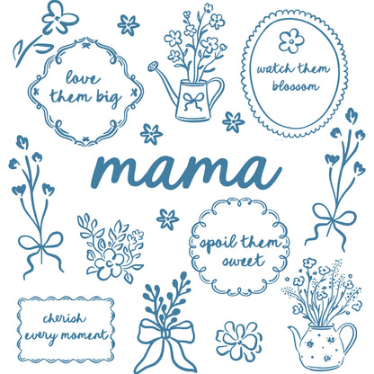 Comfort Colors® Custom Floral Grandma T-Shirt – Personalized Floral Mama Shirt, Aesthetic Wildflower Grandmother Gift, Trendy Spring Garden Tee