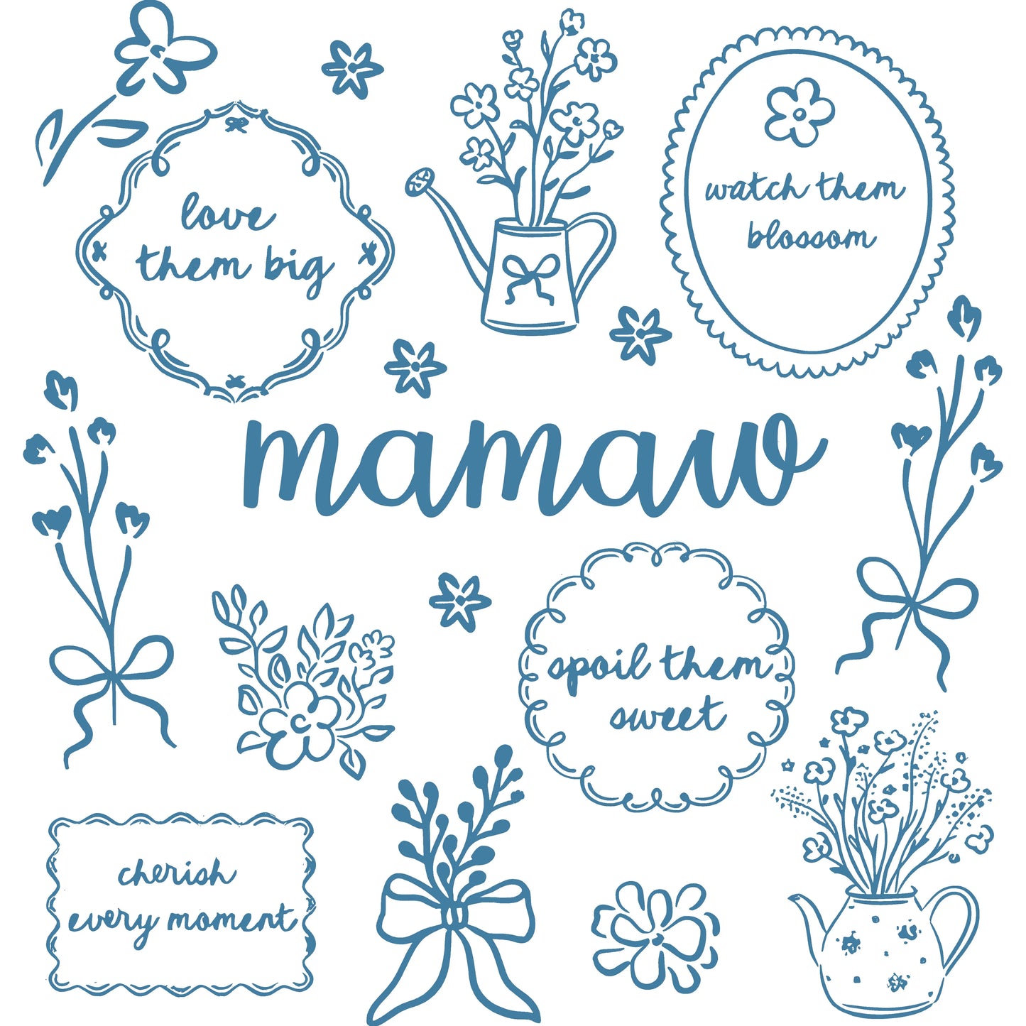 Comfort Colors® Custom Floral Grandma T-Shirt – Personalized Floral Mama Shirt, Aesthetic Wildflower Grandmother Gift, Trendy Spring Garden Tee