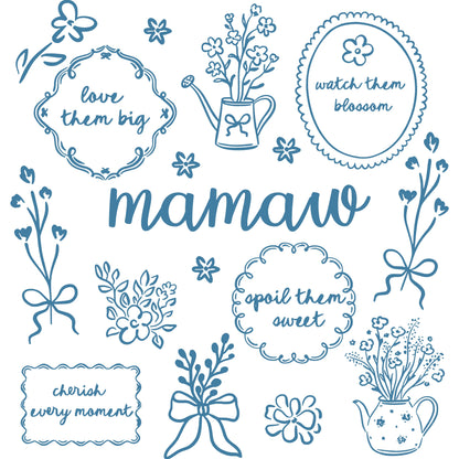 Comfort Colors® Custom Floral Grandma T-Shirt – Personalized Floral Mama Shirt, Aesthetic Wildflower Grandmother Gift, Trendy Spring Garden Tee