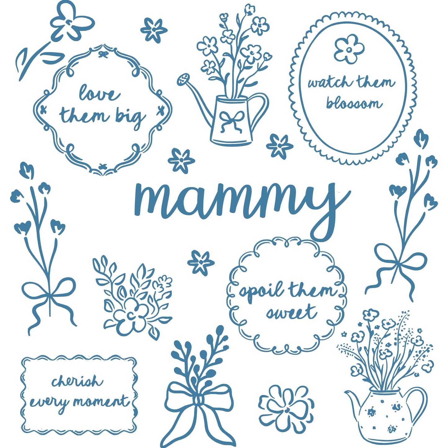 Comfort Colors® Custom Floral Grandma T-Shirt – Personalized Floral Mama Shirt, Aesthetic Wildflower Grandmother Gift, Trendy Spring Garden Tee