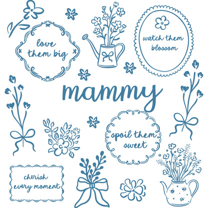 Comfort Colors® Custom Floral Grandma T-Shirt – Personalized Floral Mama Shirt, Aesthetic Wildflower Grandmother Gift, Trendy Spring Garden Tee