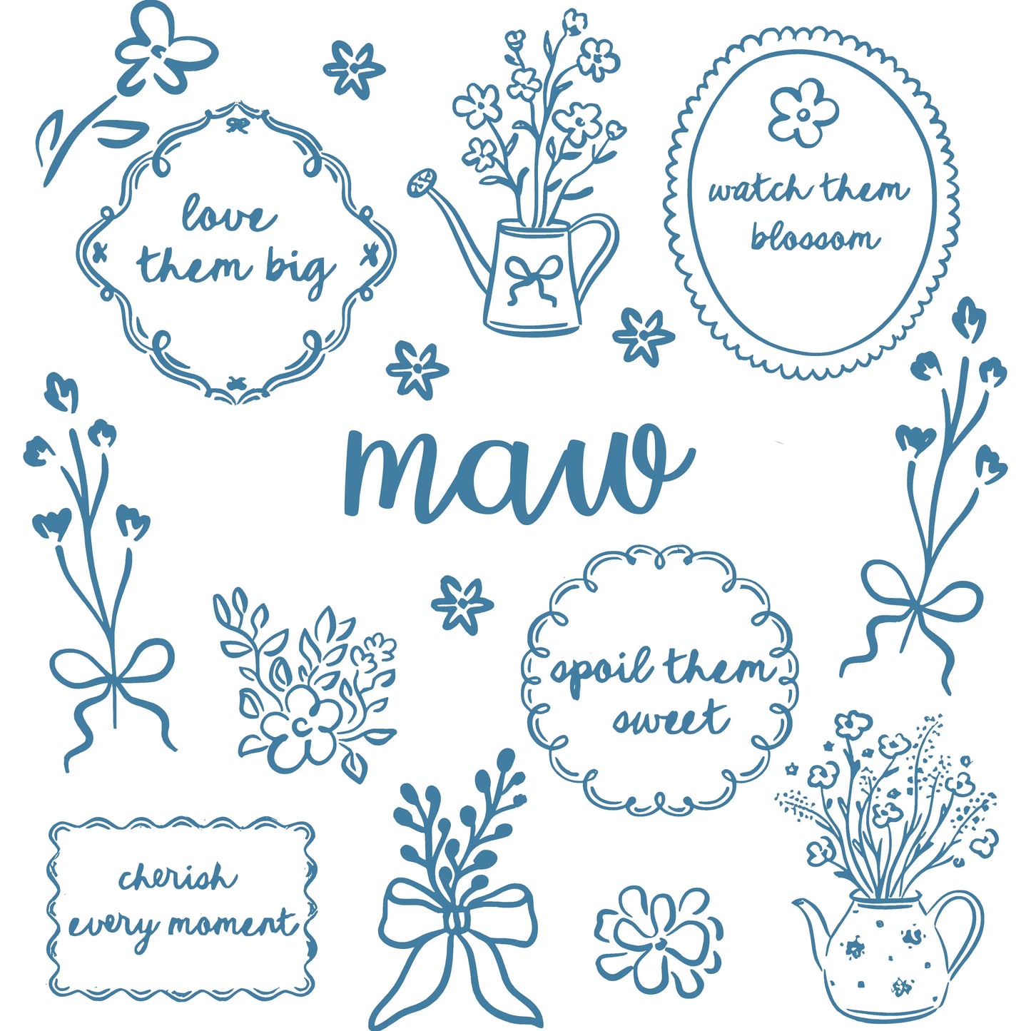 Comfort Colors® Custom Floral Grandma T-Shirt – Personalized Floral Mama Shirt, Aesthetic Wildflower Grandmother Gift, Trendy Spring Garden Tee
