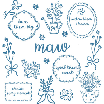 Comfort Colors® Custom Floral Grandma T-Shirt – Personalized Floral Mama Shirt, Aesthetic Wildflower Grandmother Gift, Trendy Spring Garden Tee