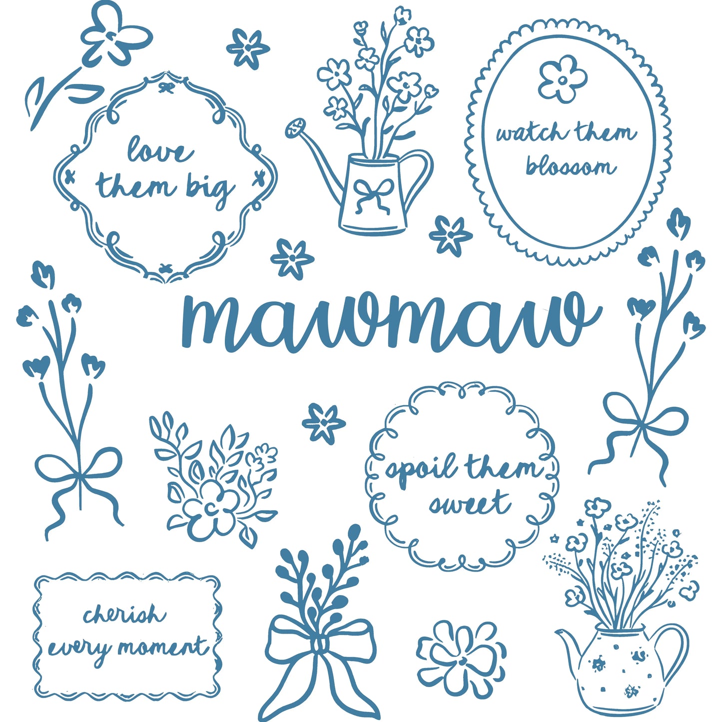 Comfort Colors® Custom Floral Grandma T-Shirt – Personalized Floral Mama Shirt, Aesthetic Wildflower Grandmother Gift, Trendy Spring Garden Tee
