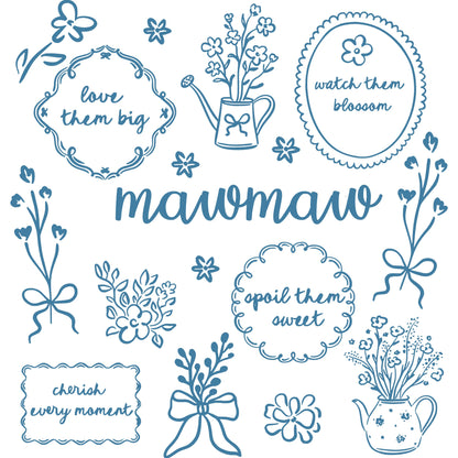 Comfort Colors® Custom Floral Grandma T-Shirt – Personalized Floral Mama Shirt, Aesthetic Wildflower Grandmother Gift, Trendy Spring Garden Tee