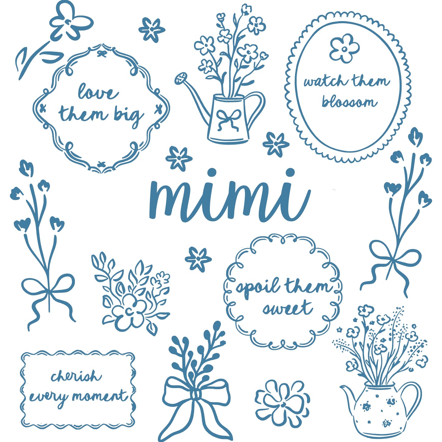Comfort Colors® Custom Floral Grandma T-Shirt – Personalized Floral Mama Shirt, Aesthetic Wildflower Grandmother Gift, Trendy Spring Garden Tee