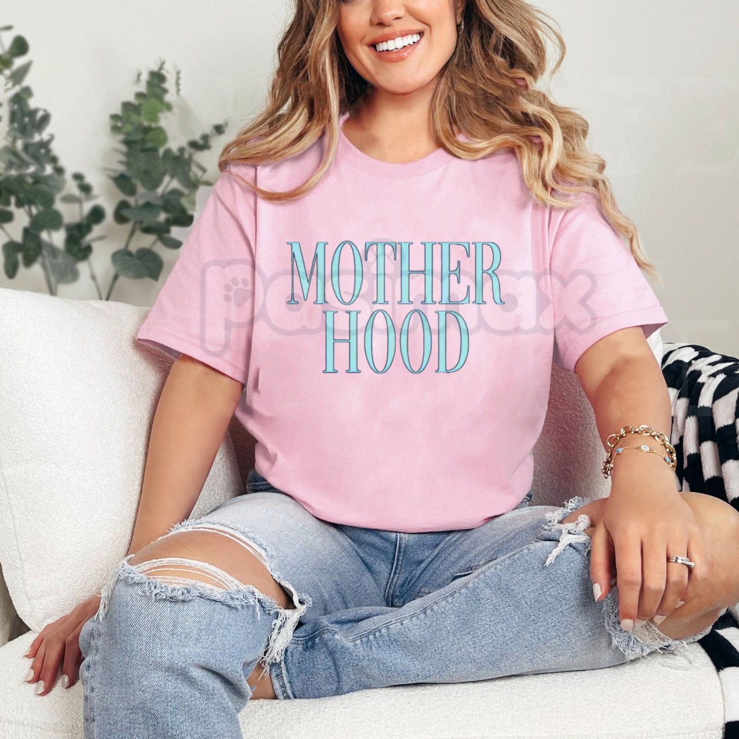 "MOTHERHOOD" Minimalist Mom T-Shirt - Modern Motherhood Graphic Tee, Premium Heavyweight Mama Shirt, New Mom Gift Top, Aesthetic Mother's Day Apparel, Comfortable Relaxed Fit Mom Life Shirt-Pasimax