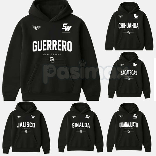 MX STREETWEAR STATE Hoodie – Custom State Pride Pullover, Mexican Culture & Streetwear Graphic Apparel, Unisex-Pasimax