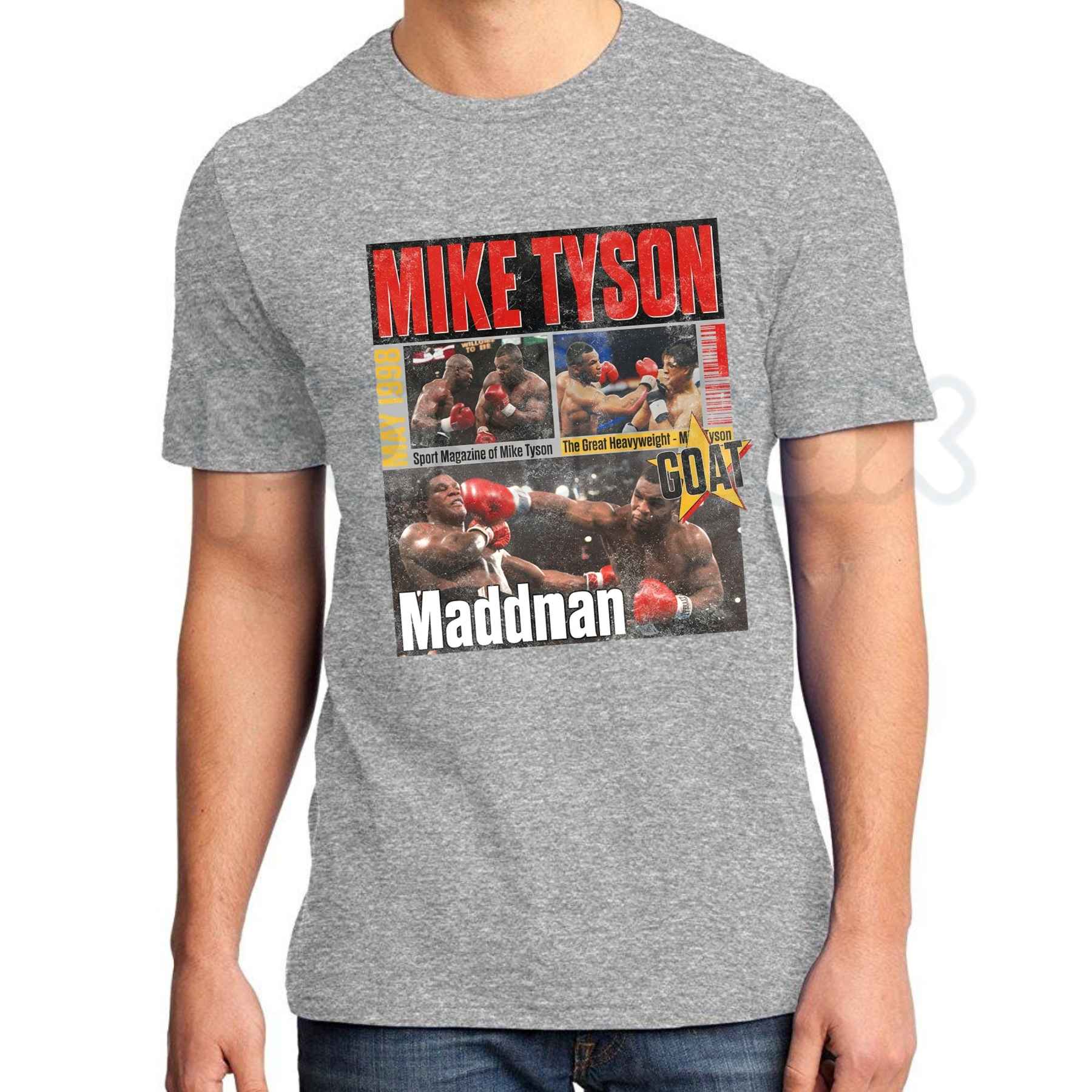 Maddman Tyson Inspired Vintage Graphic T-Shirt – Retro Heavyweight Boxing Unisex Cotton Tee-Pasimax