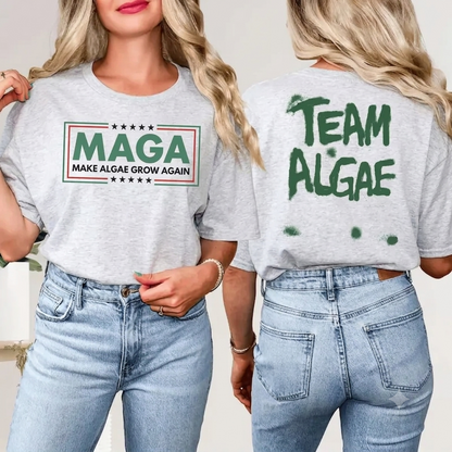 "Make Algae Great Again" Funny T-Shirt – Retro Eco-Friendly Science Unisex Graphic Tee-Pasimax