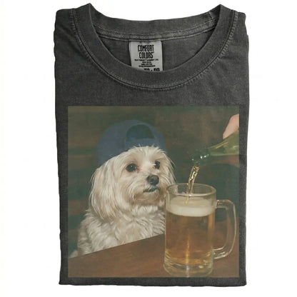 Comfort Colors® Custom Dog Breeds Beer T-Shirt – Vintage 90s Funny Edgy Dog Meme Tee, Aesthetic Brewery Lover Dog Dad Gift Shirt