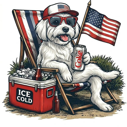 Comfort Colors® 50+ Dog Funny 4th of July T-Shirt – Retro Labrador Retriever Diet Coke Graphic Tee, Patriotic Animal Meme Shirt, Vintage USA Dog Lover Top