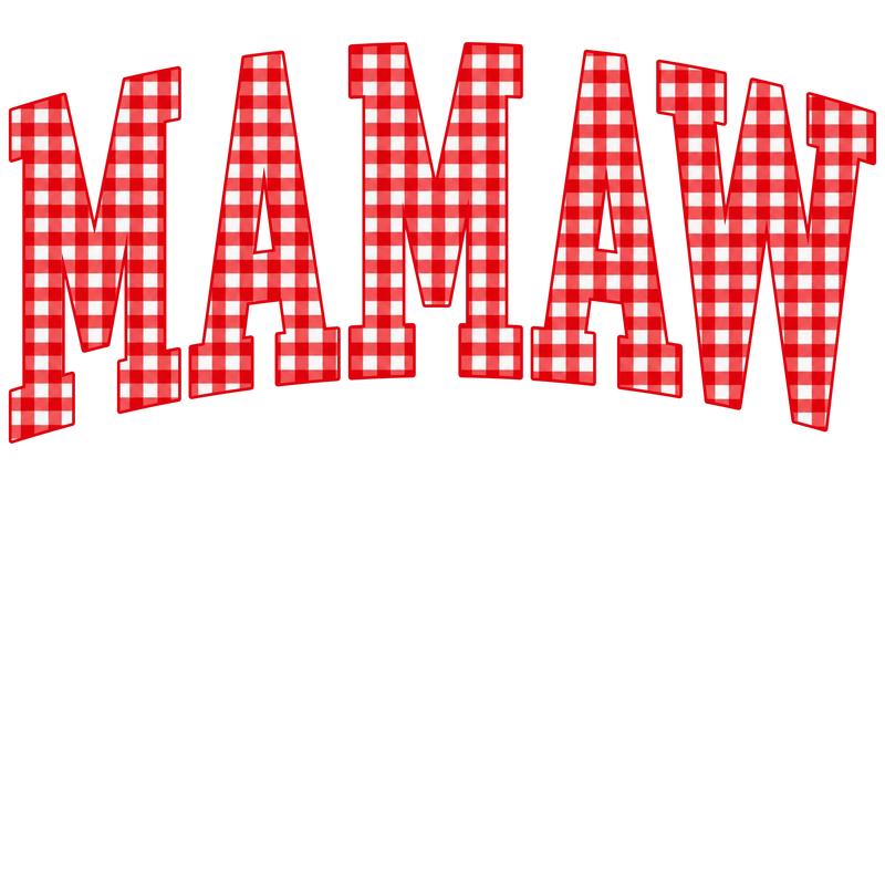 Customize MAMA Gingham Christmas Sweatshirt | Cute Personalized Mom Holiday Crewneck