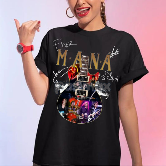 Maná Tour 2025 Vintage Latin Rock Shirt - Retro Band T-Shirt for Men & Women, Official Fan Merch-Pasimax