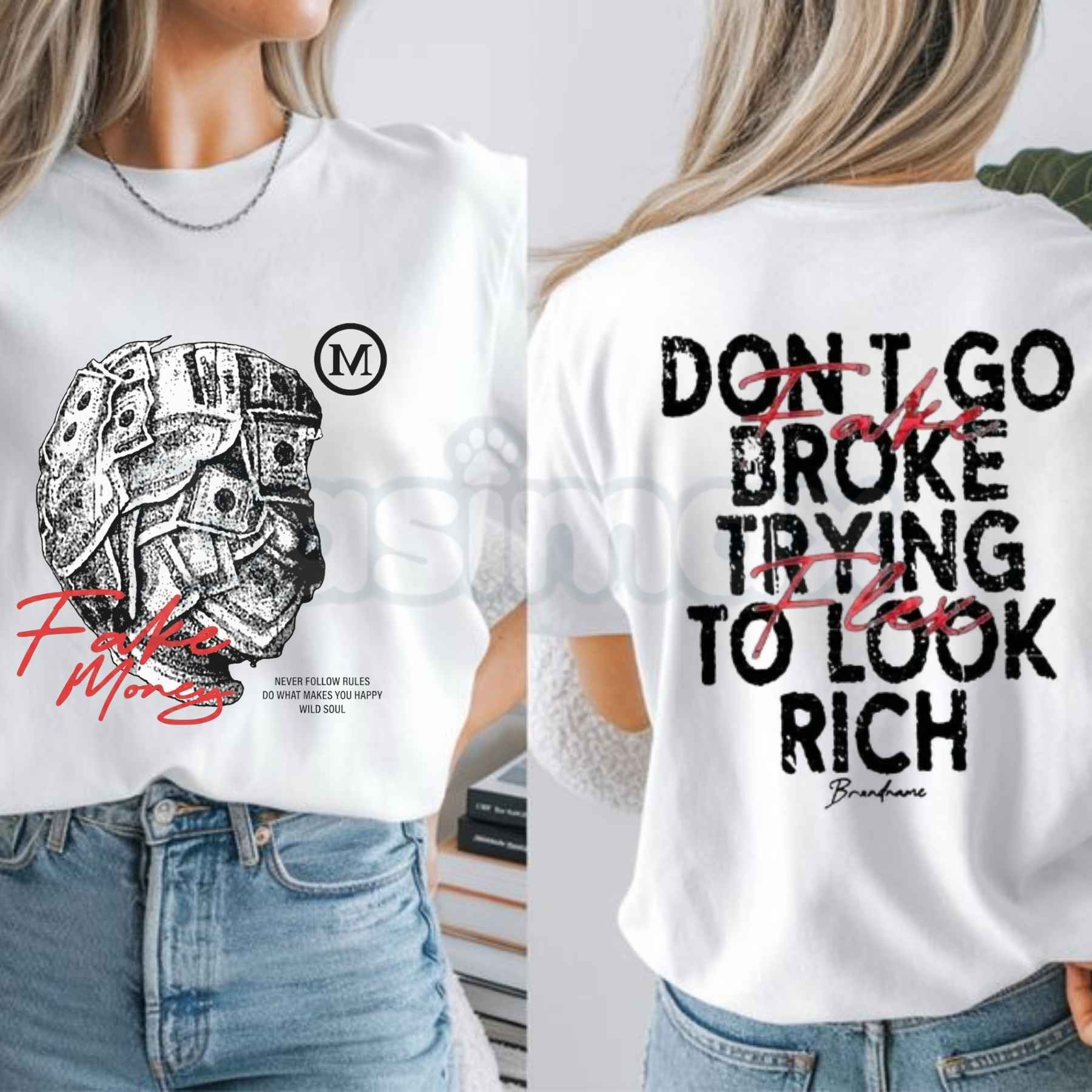 Manfinity EMRG $100 Bill Front & Back Print T-Shirt – Streetwear Money Unisex Cotton Graphic Tee-Paasimax