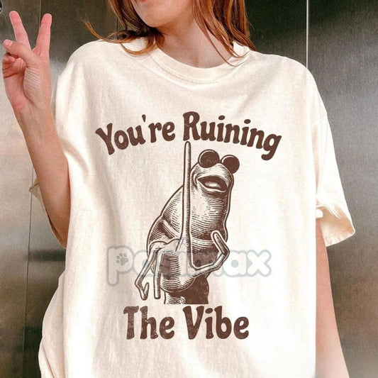 Marcus The Worm T-shirt - "You're Ruining The Vibe" Meme Tee, VRChat TikTok Merch, Funny Graphic-Pasimax
