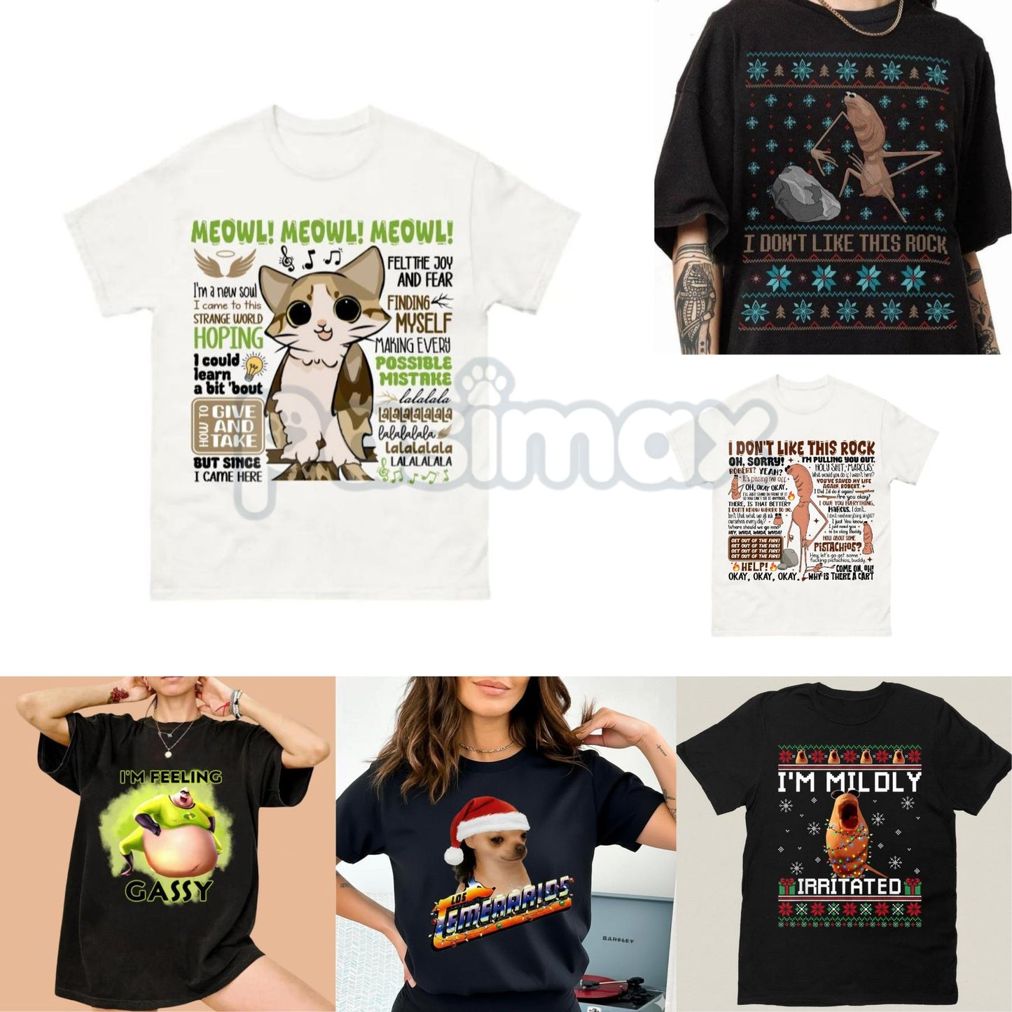 Marcus The Worm Ugly Christmas Shirt - Funny Los Temerarios Thanksgiving Meme Tee, I Don't Like This Rock Xmas Gift, Internet Culture Apparel-Pasimax