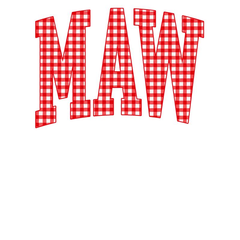 Customize MAMA Gingham Christmas Sweatshirt | Cute Personalized Mom Holiday Crewneck