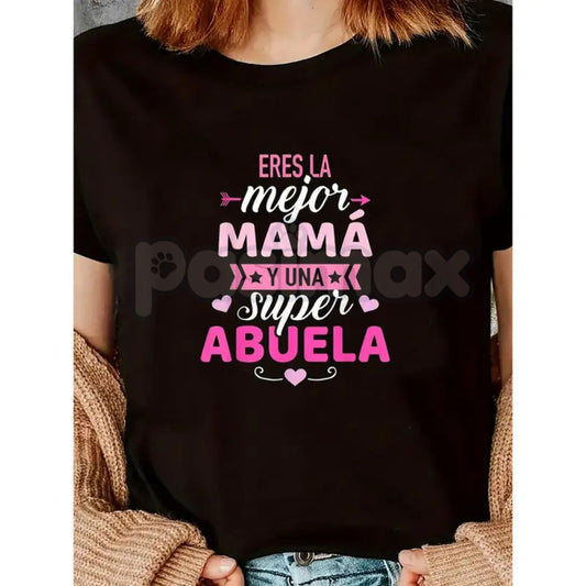 "Mejor Mama" Spanish Mother’s Day T-Shirt – Best Mom Ever Floral Graphic Tee, Premium 100% Cotton Hispanic Heritage Top, Soft Lived-In Heavyweight Latina Matriarch Shirt, Made in USA-Pasimax