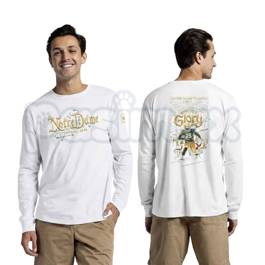 Men's League Collegiate Wear Notre Dame Fighting Irish The Shirt 2025 Long Sleeve T-Shirt – Official College Game Day Apparel-Pasimax