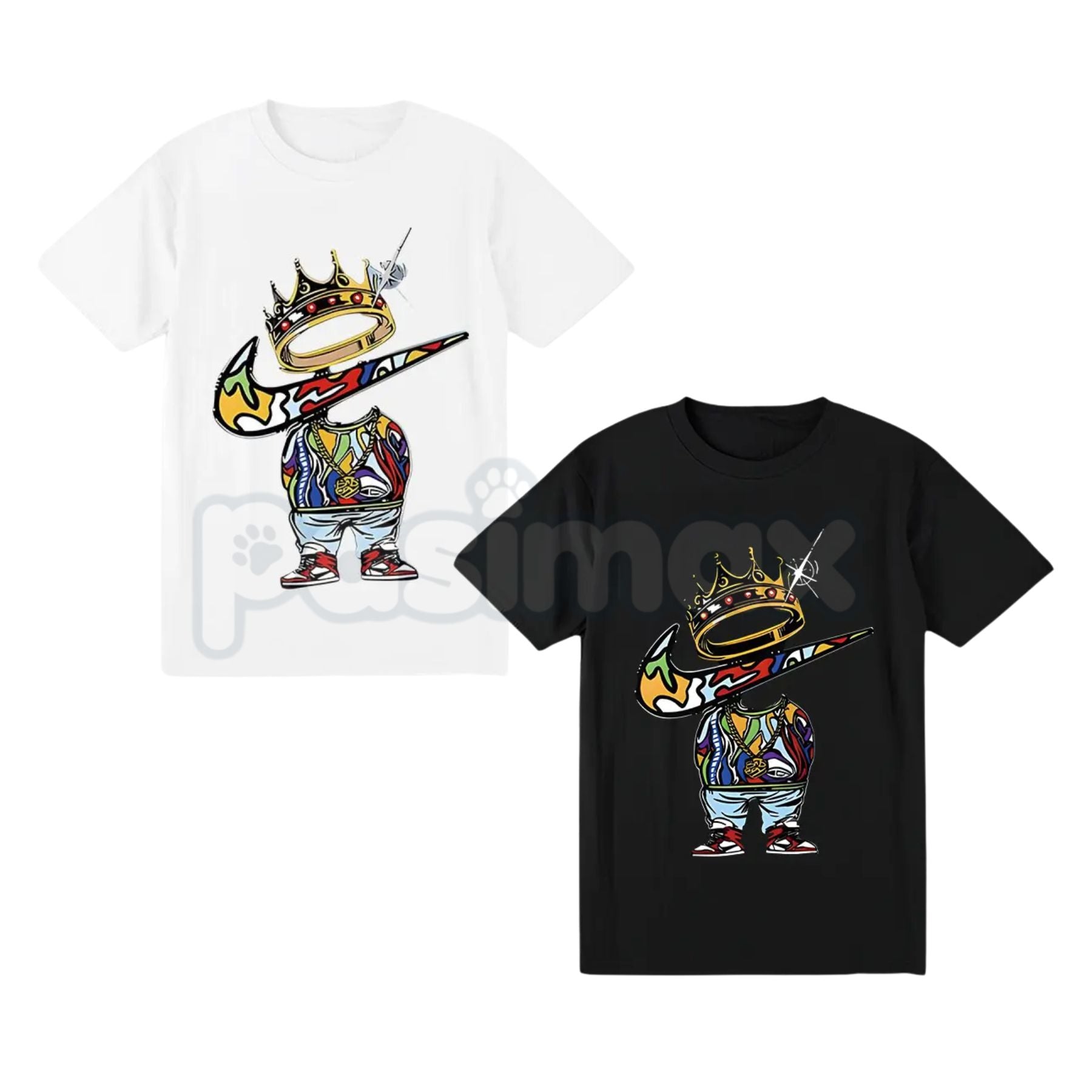 Men's Vintage Cartoon Print Graphic Tee - Retro Streetwear Crewneck T-Shirt, Premium 100% Cotton Menswear Top, 90s Aesthetic Character Shirt, Distressed Lived-In Graphic Apparel, Oversized Fit Urban Casual Tee-Pasimax