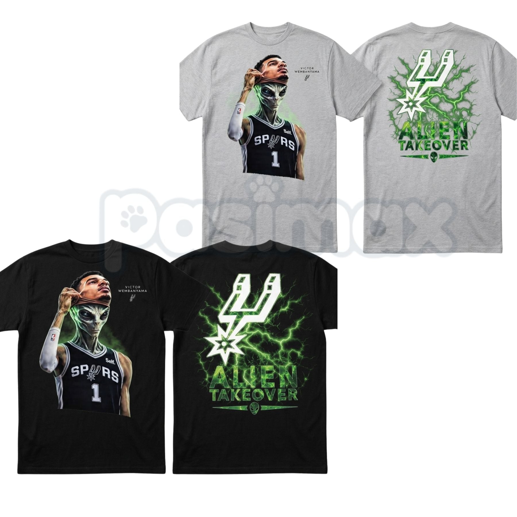 Men's "Wem Alien" Basketball T-Shirt – Wembanyama French Hoop Star Retro Graphic Tee-Pasimax