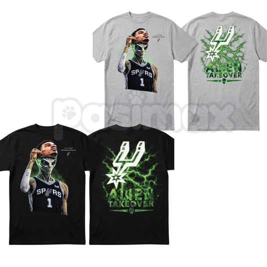 Men's "Wem Alien" Basketball T-Shirt – Wembanyama French Hoop Star Retro Graphic Tee-Pasimax