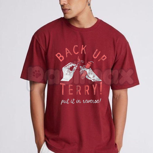 Mens "Back Up Terry" Fireworks T-Shirt – Funny Put It In Reverse 4th of July Sarcastic Meme Tee-Pasimax