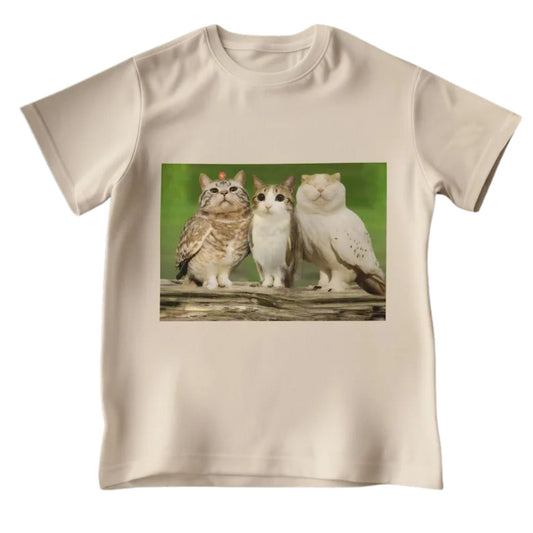 "Meowl with Family" Meme T-shirt - Funny Cat Lover Gift, Unisex Brainrot Tee-Pasimax