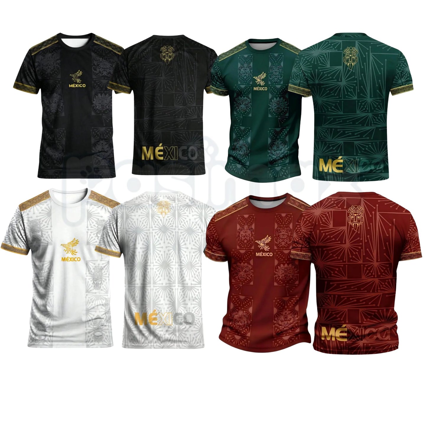Mexican Aztec Totem Print Loose T-Shirt – Ancient Cultural Graphic Tee, Relaxed Fit Streetwear-Pasimax