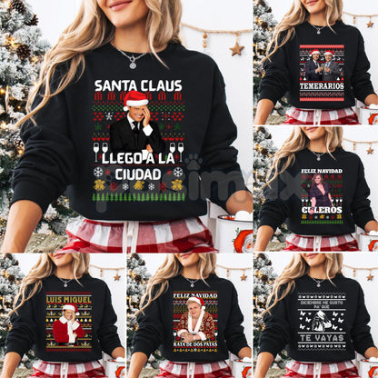 Mexican Christmas Sweatshirt & Hoodie – Festive Graphic Apparel, Unique Christmas Gift for Him & Her-Pasimax