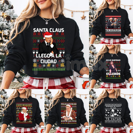 Mexican Christmas Sweatshirt & Hoodie – Festive Graphic Apparel, Unique Christmas Gift for Him & Her-Pasimax