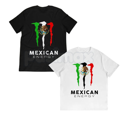 Mexico Flag Mexican Energy Drink Logo T-Shirt - Funny Mexico Heritage Graphic Tee, Mexican Pride Streetwear, Latino Culture Parody Logo Shirt-Pasimax