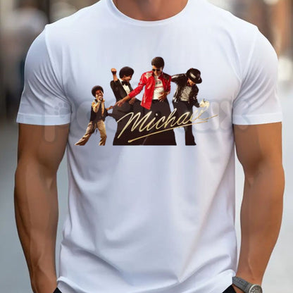 Michael Jackson Iconic Pose Signature T-Shirt – Retro King of Pop Graphic Tee-Pasimax