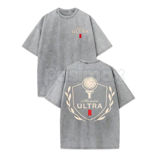 Michelob Ultra Golf Ball T-Shirt – Vintage Distressed Graphic Tee, Lightweight 19th Hole Cotton Streetwear Top-Pasimax