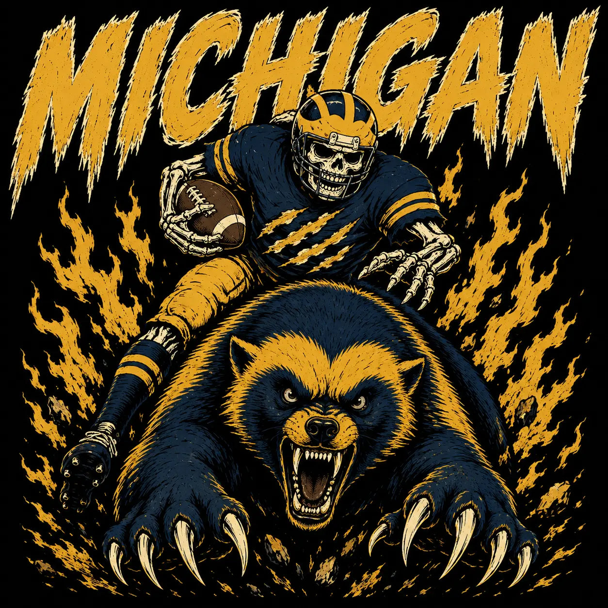 Vintage College Football Skull Sweatshirt | Retro All Teams Sports Top