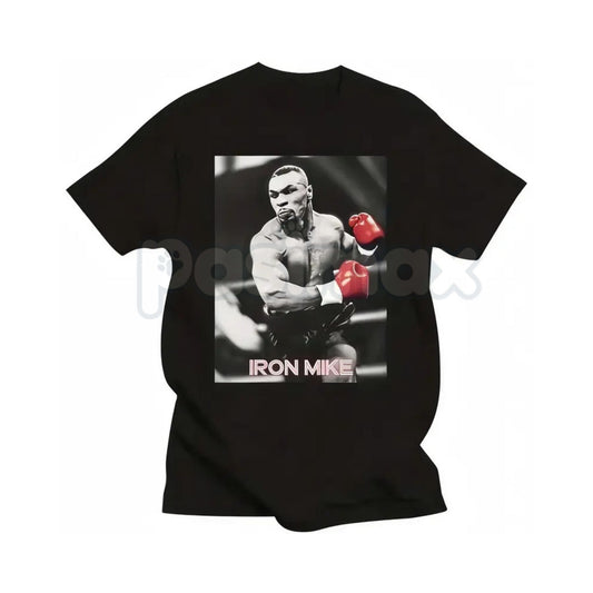 Mike Tyson Boxing Graphic T-Shirt – "Iron Mike" Heavyweight Champ Tee, Remastered Heavy Cotton Combat Sports Top, Soft Lived-In Vintage Boxing Legend Shirt, Made in USA-Pasimax