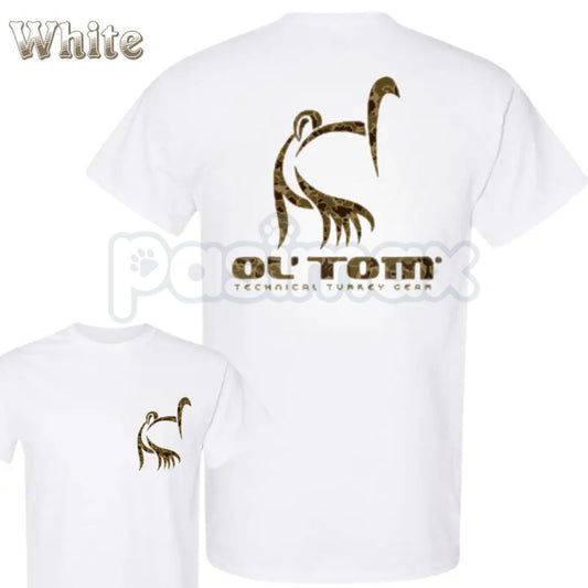 Minimalist Turkey Hunting T-Shirt – Small Front Chest Camo Logo Graphic Tee, Premium 100% Cotton Hunter’s Lifestyle Top, Soft Lived-In Heavyweight Wild Turkey Statement Shirt, Made in USA-Pasimax
