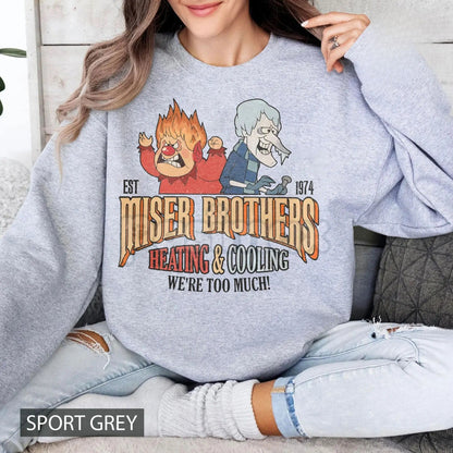 Miser Brothers "We Are Too Much" Heating and Cooling Shirt & Sweater – The Year Without A Santa Claus Holiday Apparel-Pasimax