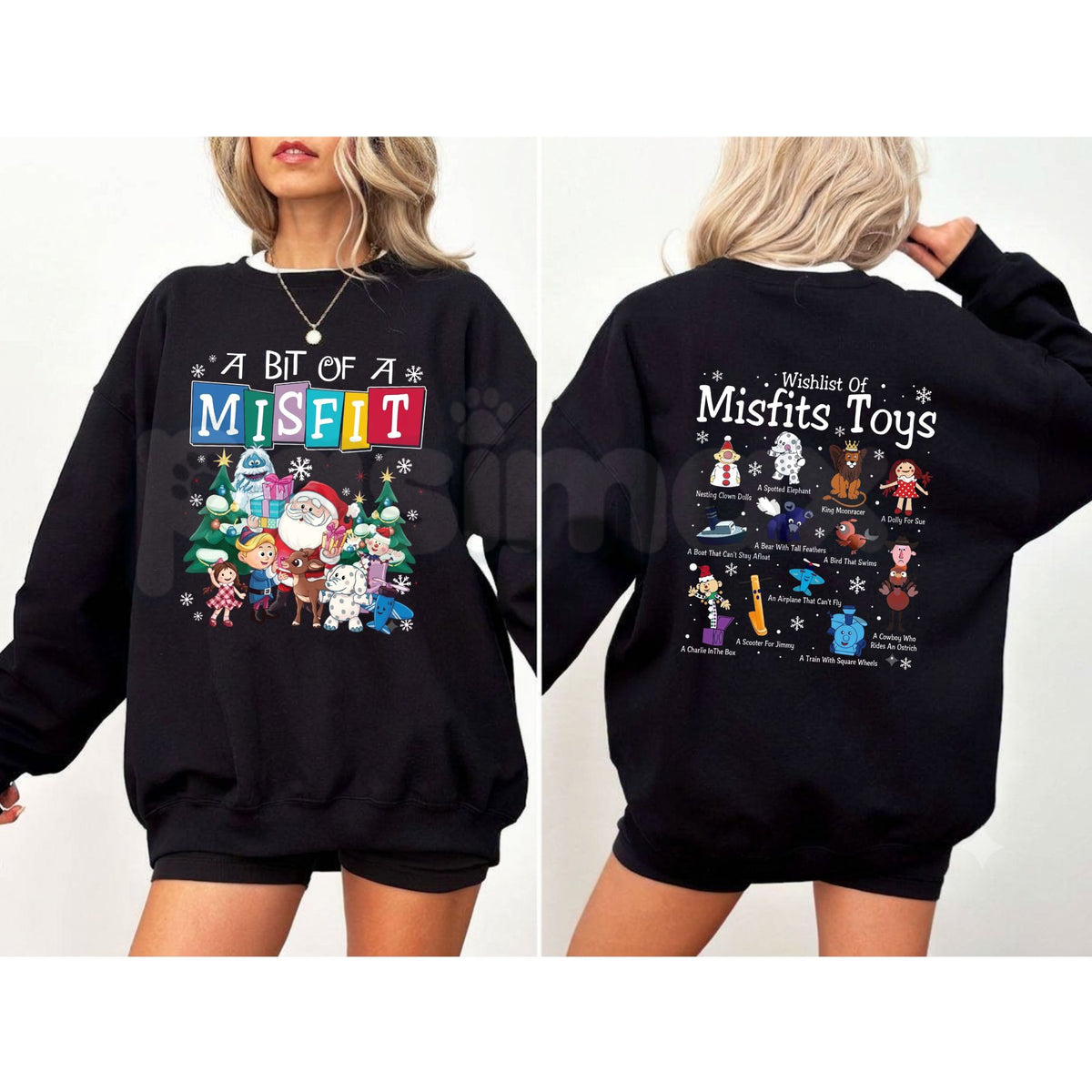 Misfit Toys Christmas Sweatshirt | Vintage Rudolph The Red Nosed Reindeer Crewneck-Pasimax