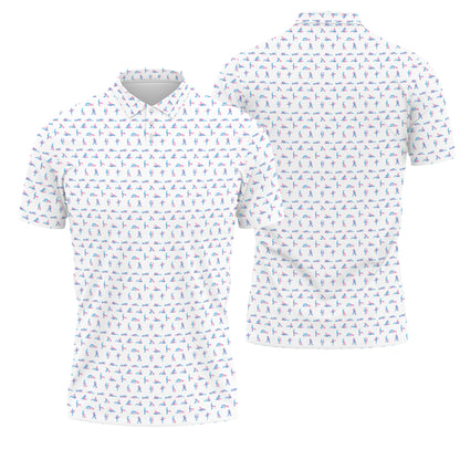 Stick Figure S-e-x Ed Polo Shirt – Funny Golf Polo for Men, Father's Day Gift, Breathable Athletic Menswear