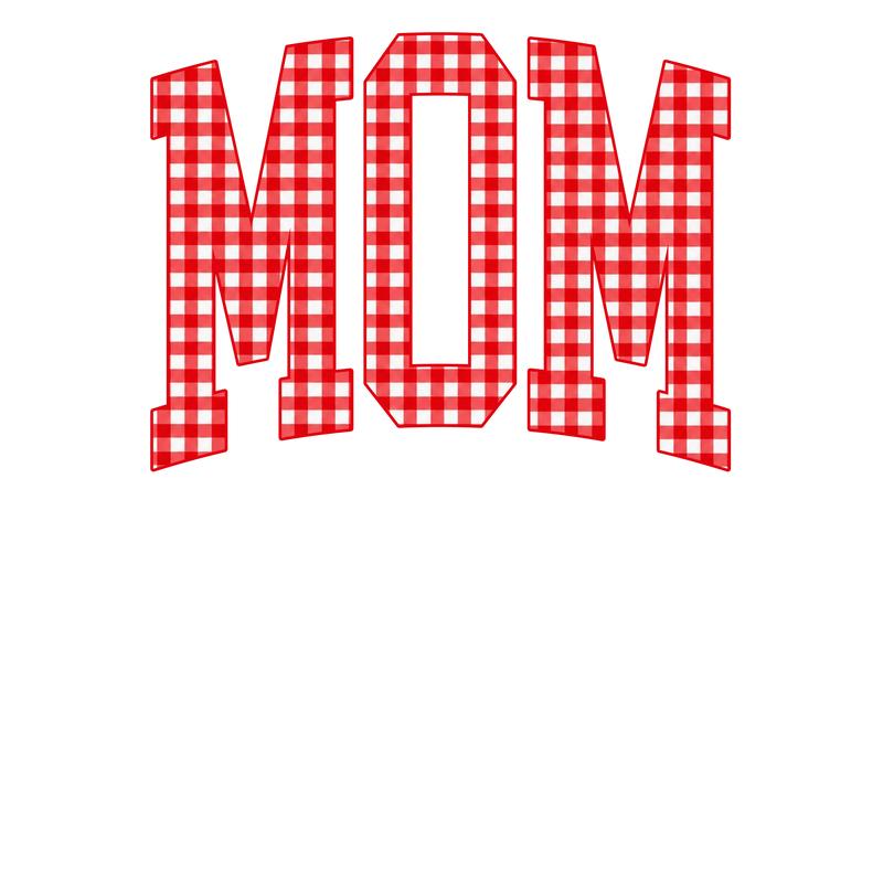 Customize MAMA Gingham Christmas Sweatshirt | Cute Personalized Mom Holiday Crewneck