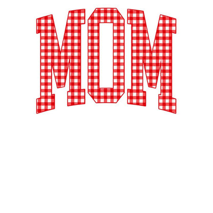 Customize MAMA Gingham Christmas Sweatshirt | Cute Personalized Mom Holiday Crewneck