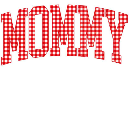 Customize MAMA Gingham Christmas Sweatshirt | Cute Personalized Mom Holiday Crewneck
