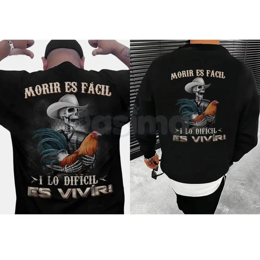 Moris Es Fácil Mexican Style Shirt – Día de los Muertos Graphic Hoodie & Chicano Aesthetic Sweatshirt-Pasimax
