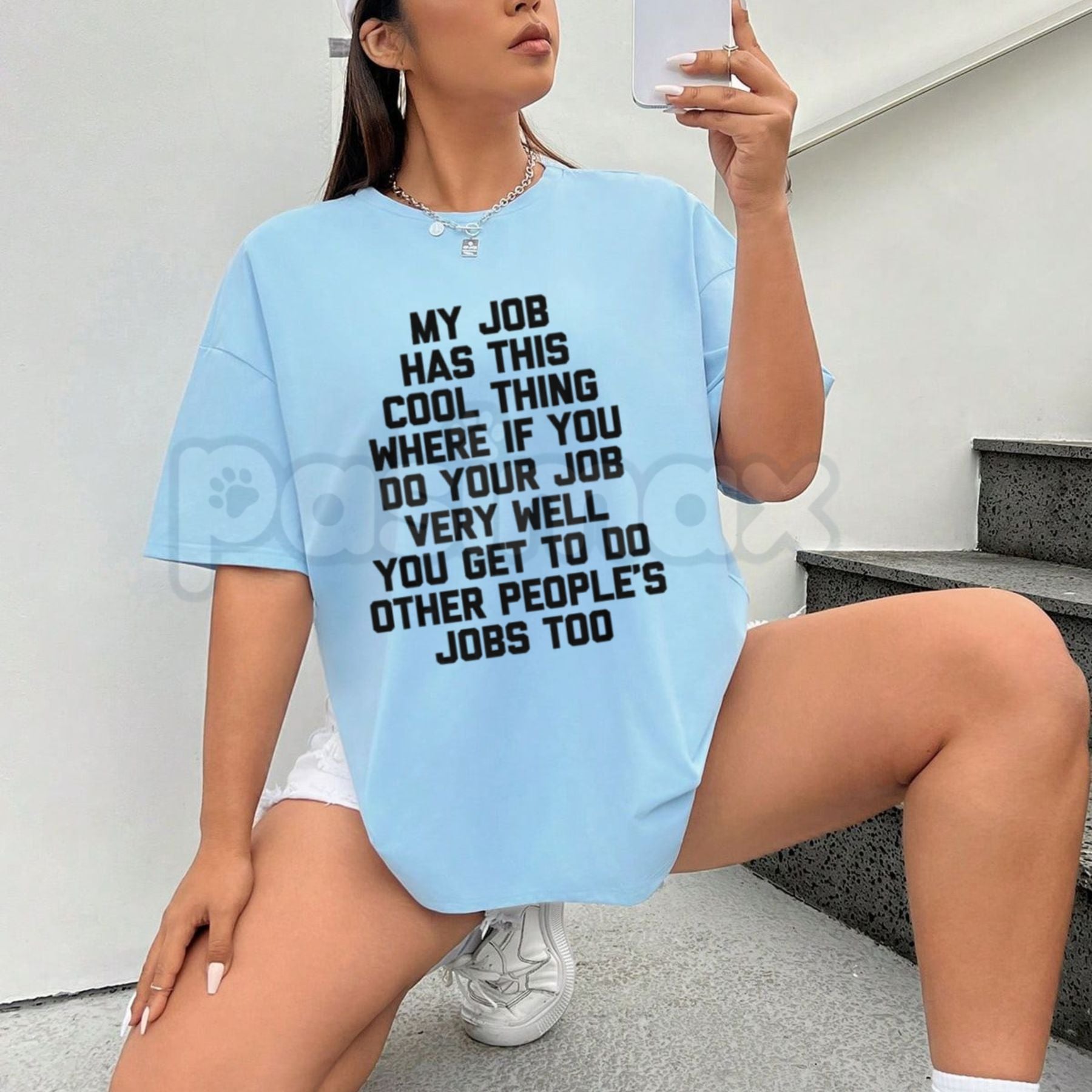 "My Job Has This Cool Thing" Funny Work T-Shirt - Sarcastic Office Humor Graphic Tee, Premium 100% Cotton Corporate Satire Top, Witty Employee Gift Idea, Casual Shortsleeve Workday Apparel, Soft Lived-In Relatable Career Shirt-Pasimax