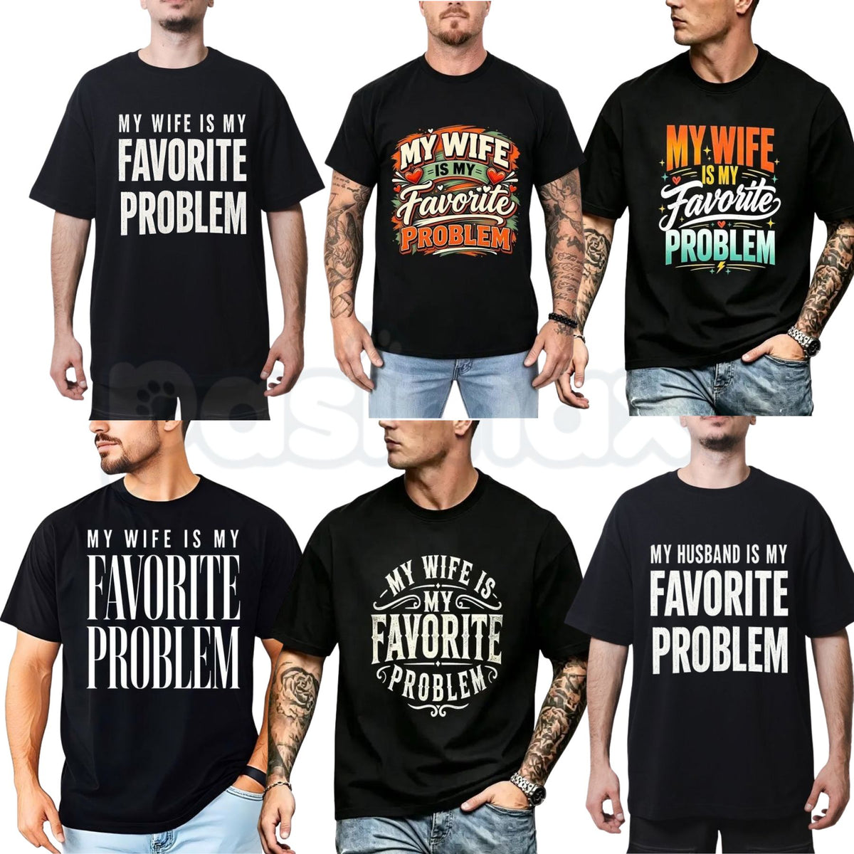 My Wife Is My Favorite Problem T-Shirt – Funny Husband Humor Graphic Tee-Pasimax