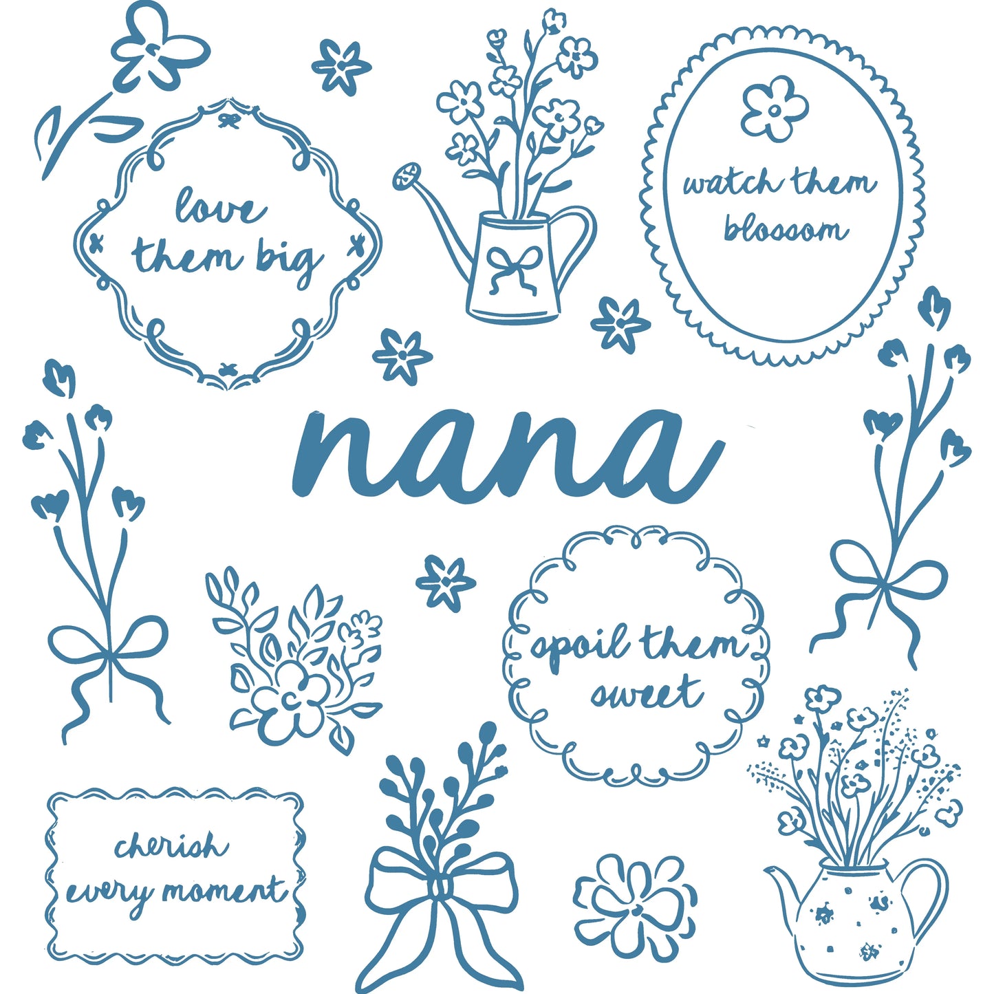 Comfort Colors® Custom Floral Grandma T-Shirt – Personalized Floral Mama Shirt, Aesthetic Wildflower Grandmother Gift, Trendy Spring Garden Tee