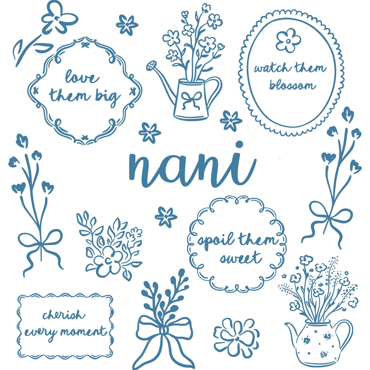 Comfort Colors® Custom Floral Grandma T-Shirt – Personalized Floral Mama Shirt, Aesthetic Wildflower Grandmother Gift, Trendy Spring Garden Tee